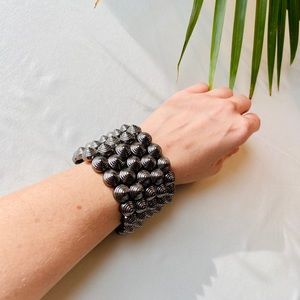 Industrial style metal cuff bracelet